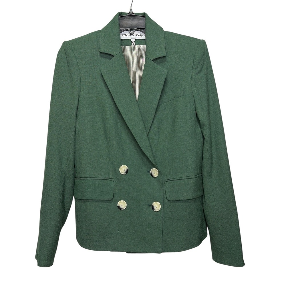 Veronica‎ Beard Kona Dickey Jacket Hunter Double Breasted Blazer Size 2 - Picture 4 of 10